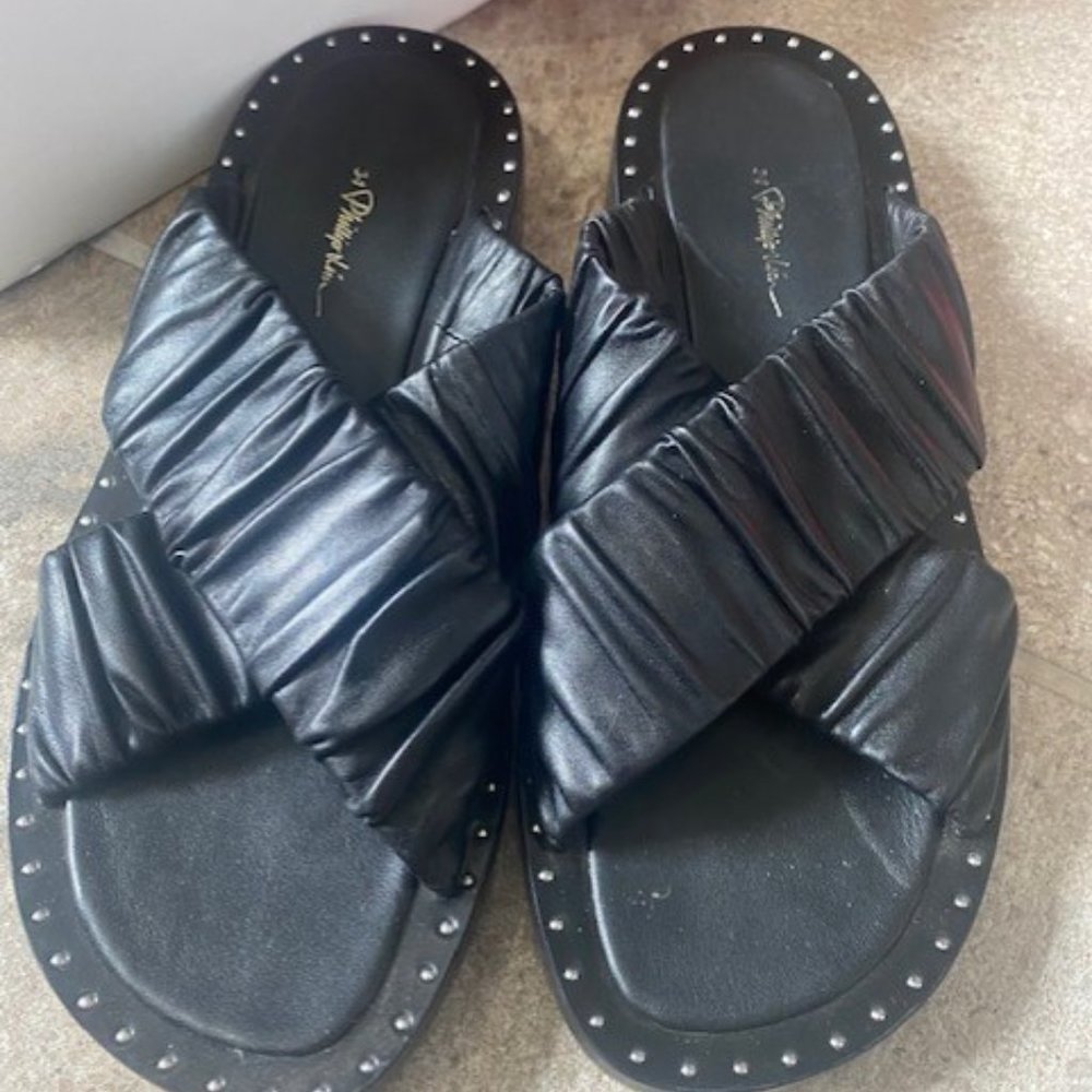 3.1 PHILLIP LIM 'NAGANO' STUD CRISSCROSS Sandals